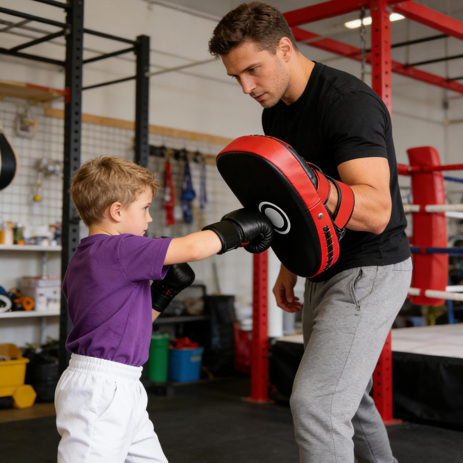 Home Gym For Kids - PU Leather Boxing Pads Curved Kick