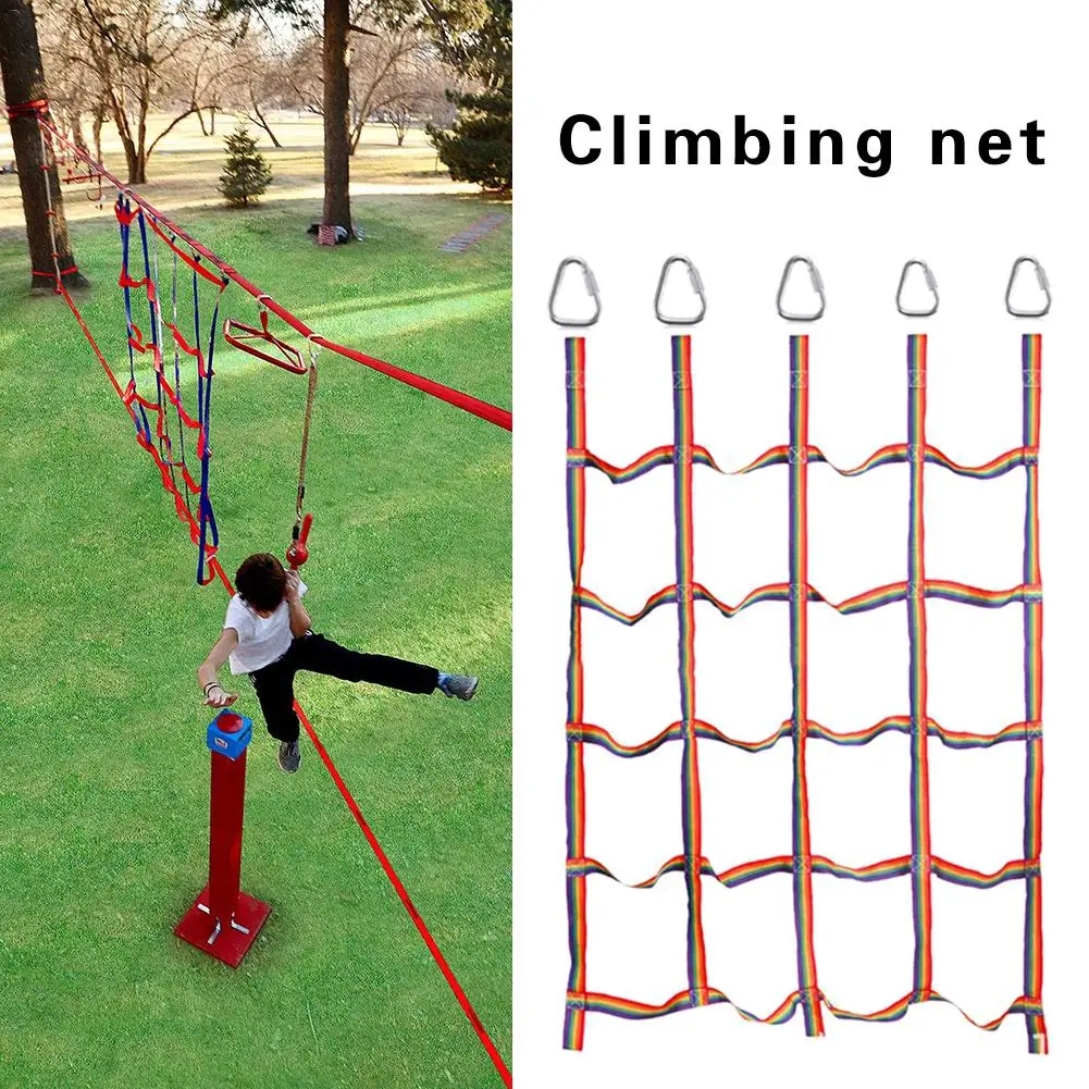 Home Gym For Kids - 250kg Outdoor Children Climbing Net Rainbow