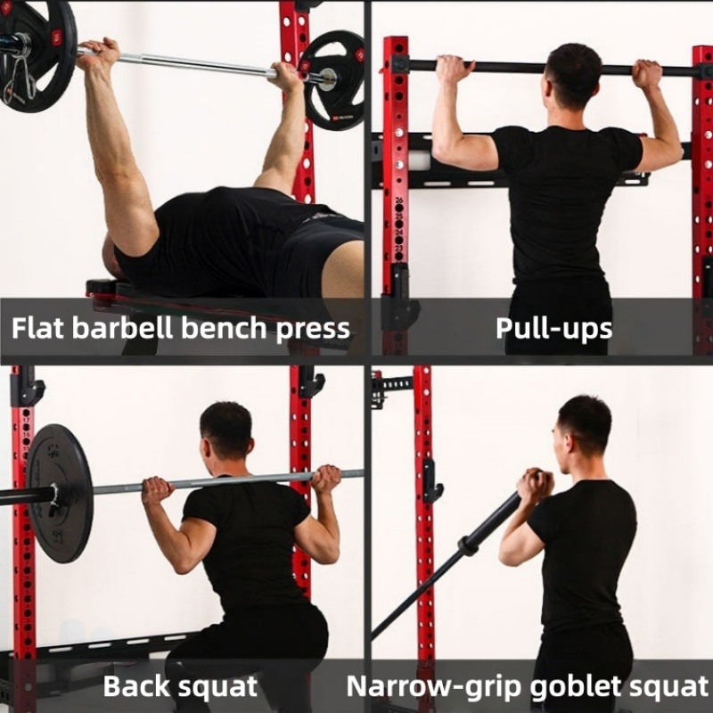 English：Adjustable Power Cage  - Home Gym Half Rack recension och pris