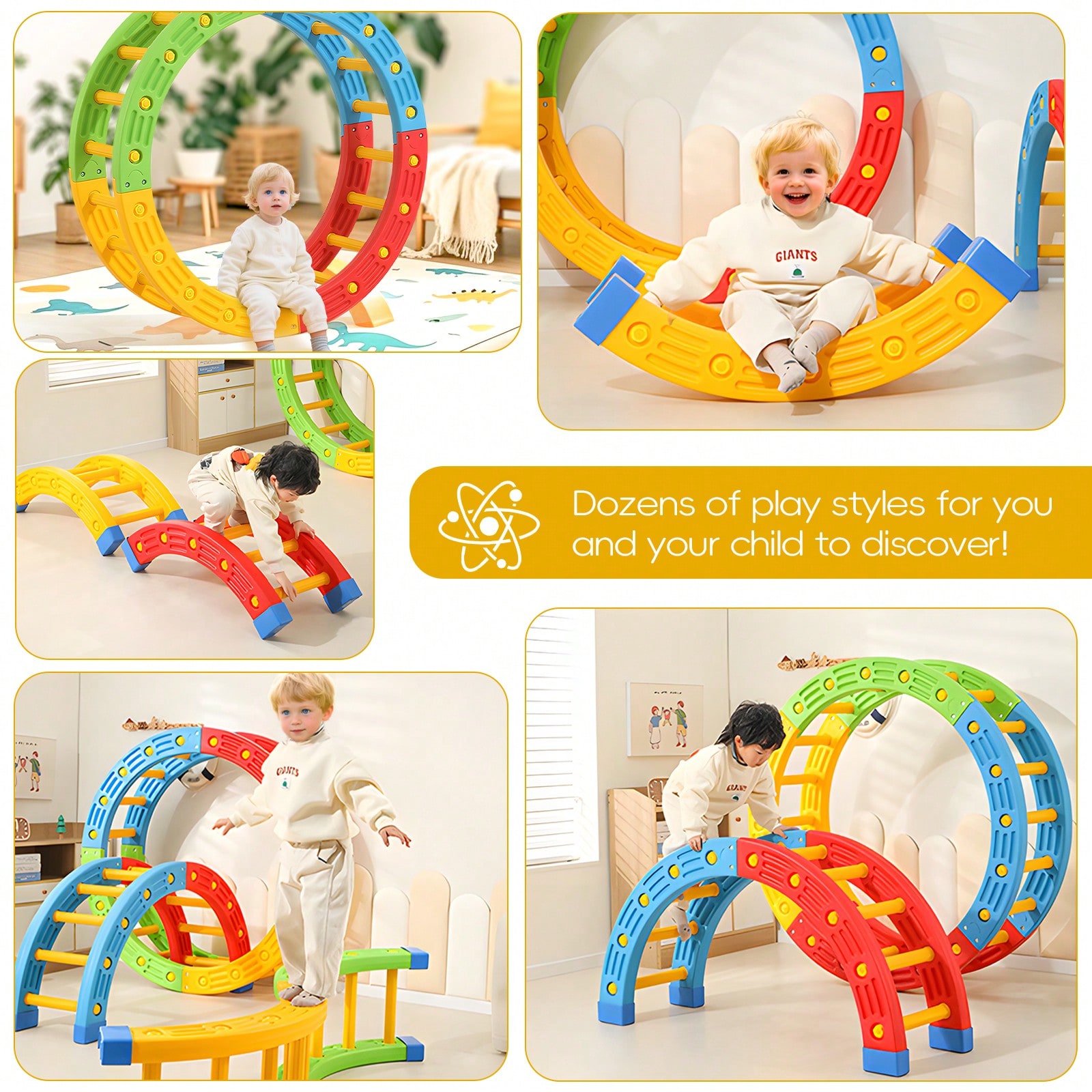GCCSJ 2-In-1 Foldable Toddler  - Home Gym For Kids recension och pris