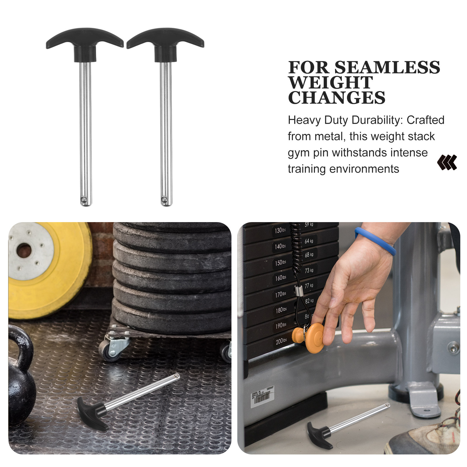 2Pcs Weight Stack Pin Metal Se - Home Gym Universal Machine recension och pris