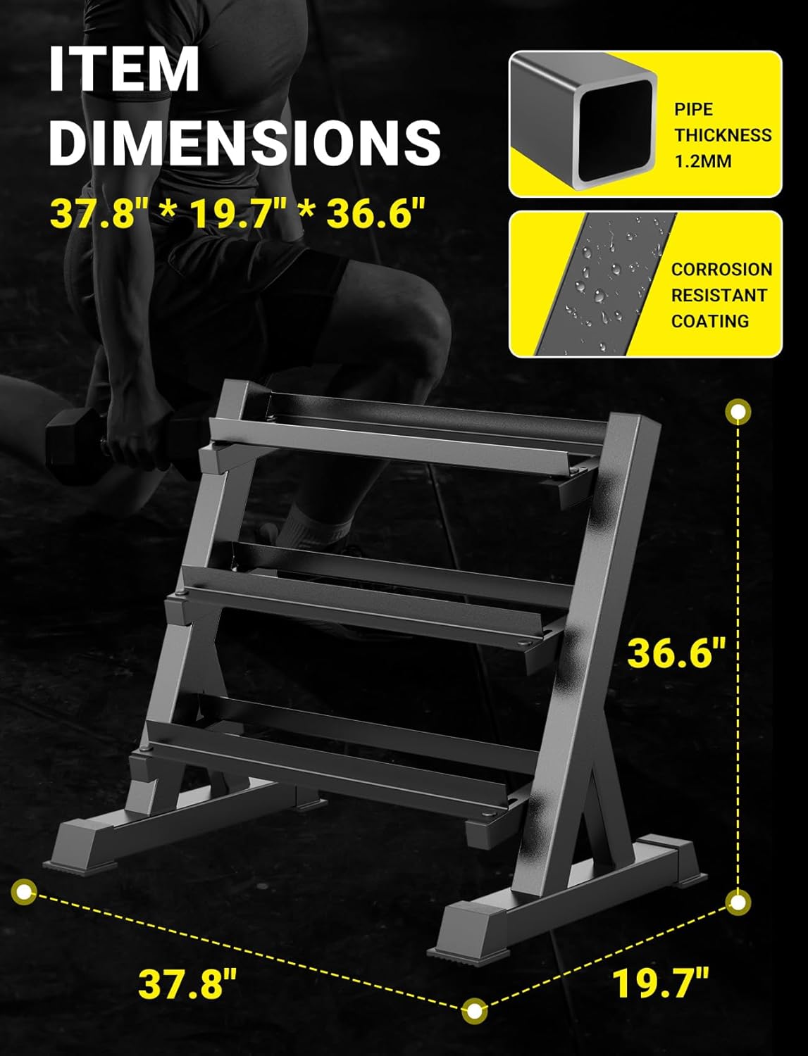 Home Gym Dumbbell Rack, 3 & 5  - Home Gym Rack recension och pris